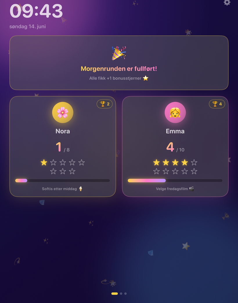 The star board in OurFamilyHub